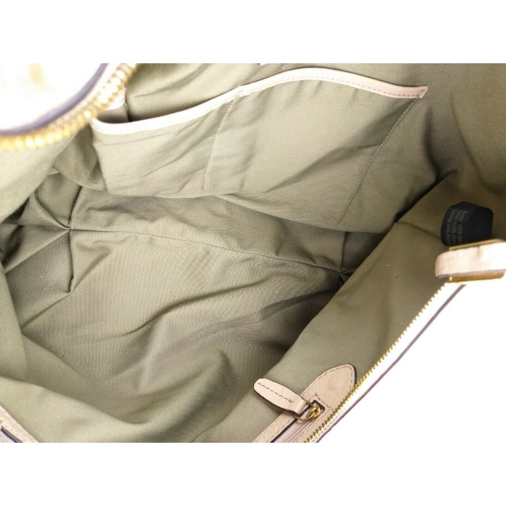 G.I.L.I. QVC Cream Ostrich Leather XL Hobo Bag - Picture 5 of 10